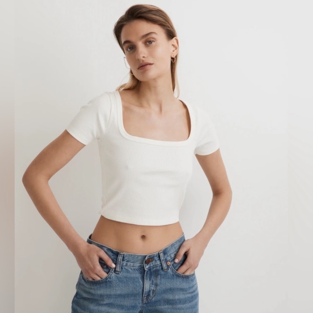 Madewell cropped top NWT